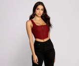 Hook and Eye Corset Crop Top