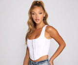 Hook and Eye Corset Crop Top