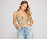 Hook and Eye Corset Crop Top