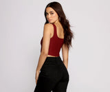 Hook and Eye Corset Crop Top