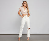 Iconic High Rise Destructed Boyfriend Jeans