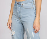 Iconic High Rise Destructed Boyfriend Jeans