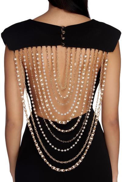 Jada Formal Draped Pearl Dress