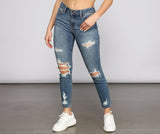 Josie – Kurze Skinny-Jeans mit mittelhohem Bund