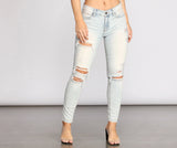 Josie Mid Rise Destructed Jeans