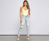 Jude Mid-Rise Destructed Skinny Jeans