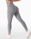 Ribbed Hip Lift High Waist Belly Peach Stretch Yoga Pants-curvy-faja
