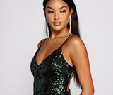 Karina Formal Sequin Cross Back Mini Dress