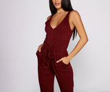 Keep It Chill Cozy Knit Jumpsuit