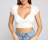 Keeping Knit Chic Ribbed Knit Crop Top