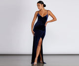 Kirsten Velvet Wrap Formal Dress