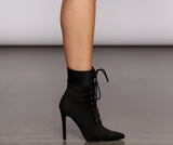 Lace It Up Stiletto Booties