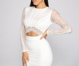 Lace Show 'Em Who's Boss Mini Dress