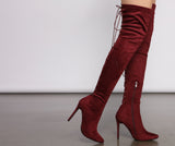 Lace Up Glamour Stiletto Boots