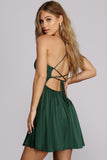 Leandra Satin Skater Dress