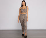 Leopard Print Pajama Crop Top