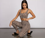 Leopard Print Pajama Crop Top