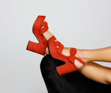 Level Up Faux Suede Platform Heels