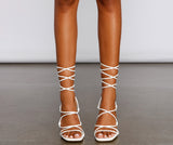 Level Up Lace Up Block Heels