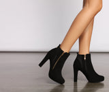 Level Up Platform Block Heel Booties