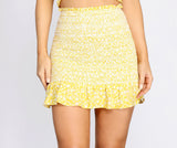 Lil Miss Sunshine Smocked Ditsy Mini Skirt