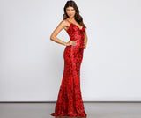 Lila Formal Open Back Sequin Mermaid Dress