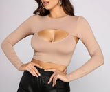 Long Sleeve Crop Top With Topper