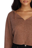 Lounge Around Pullover Crop Top