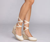 Lovely Lace Up Espadrilles