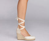 Lovely Lace Up Espadrilles