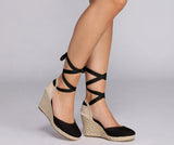 Lovely Lace Up Espadrilles