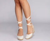 Lovely Lace Up Espadrilles