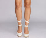 Lovely Lace Up Espadrilles