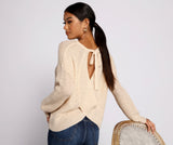 Loving Knit Basic Open Back Sweater