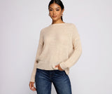 Loving Knit Basic Open Back Sweater