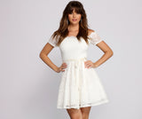 Mackenzie Off The Shoulder Lace Party Dress