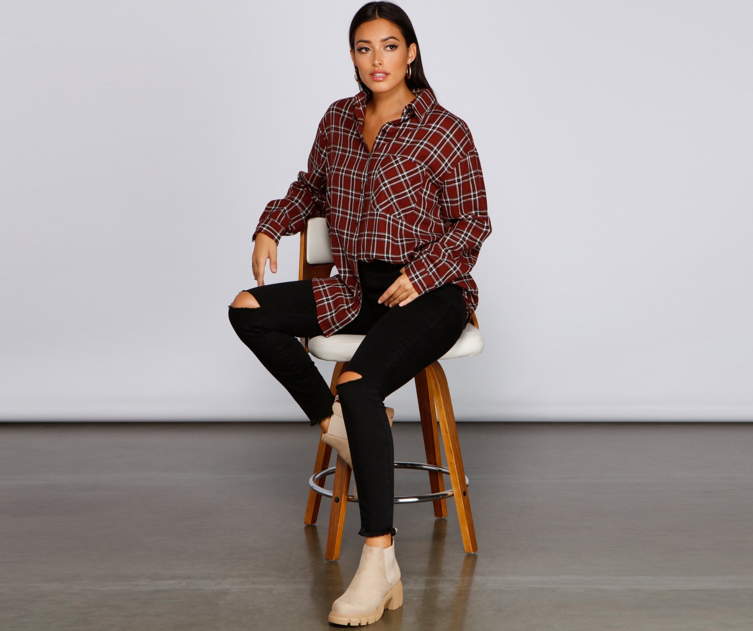 Mad About It Plaid Button Down Shirt