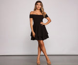 Main Flame Off Shoulder Dress