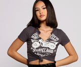 Major Babe Edgy Cropped Graphic Tee