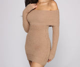 Major Babe Off The Shoulder Sweater Dress