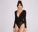 Major Bling Heat Stone Mesh Bodysuit