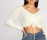 Major Crush Drawstring Crop Top