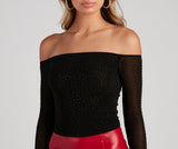 Make It Shine Off-The-Shoulder Top