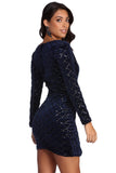 Makenna Formal Velvet And Sequin Dress