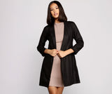 Makin' Moves Faux Suede Long Line Blazer