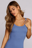 Midi Ground Ribbed Tank Dress