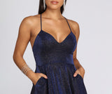 Midnight Sparkle Skater Dress