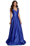 Nadia Satin Ball Gown Dress