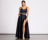 Naomi Satin Two Piece Dress