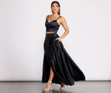 Naomi Satin Two Piece Dress